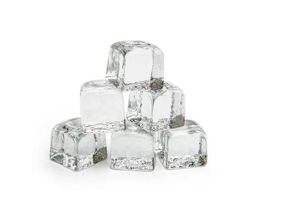Ice cubes on white with clipping path — Stock Photo, Image