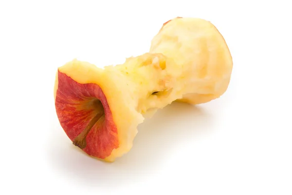 Núcleo de una manzana roja sobre blanco —  Fotos de Stock