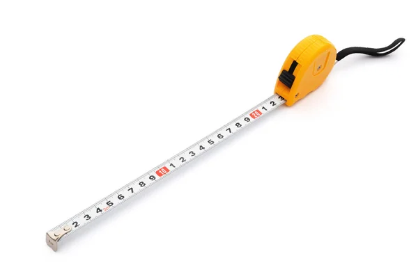 Tape measure on white with clipping path — Stock Photo, Image