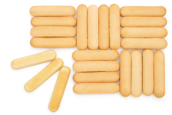 Biscuit sticks on white with clipping path — Stock Photo, Image