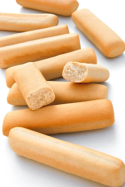 Biscuit sticks on a white background — Stock Photo, Image