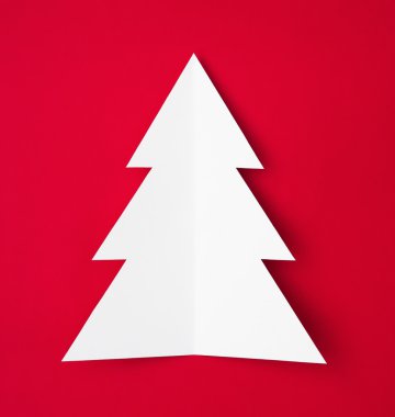 el christams ağaç kırmızıya kesmiş.