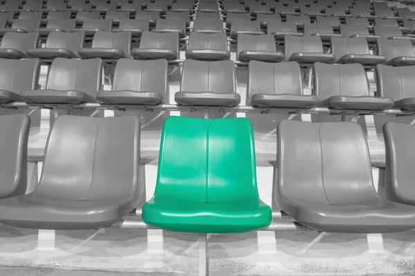 Green stadium seats — Stock Photo, Image