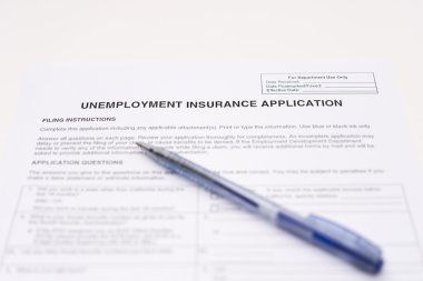 Unemployment insurance application clipart