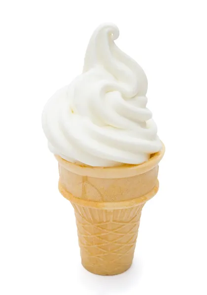 White ice cream with clipping path — Stock Photo, Image