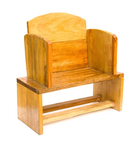 Πλευρά άποψη ξύλινη καρέκλα για παιδιά σε λευκό — Φωτογραφία Αρχείου