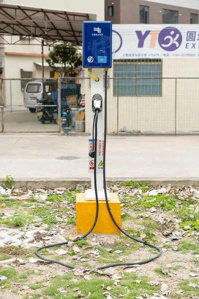 Zhongshan Guangdong Cina Aprile 2022A Stazione Ricarica Auto Elettriche — Foto Stock