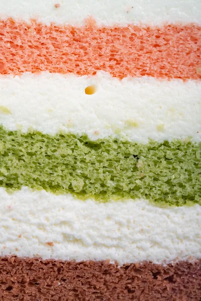 層状ケーキの背景と質感垂直組成のセクション — ストック写真