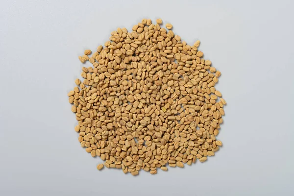 Top View Herb Huluba Trigonellae Semen Common Fenugreek Seed — стоковое фото