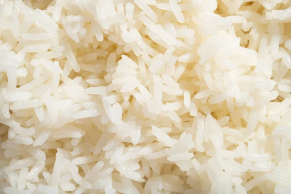 新鲜煮熟的米为背景和质地 — 图库照片