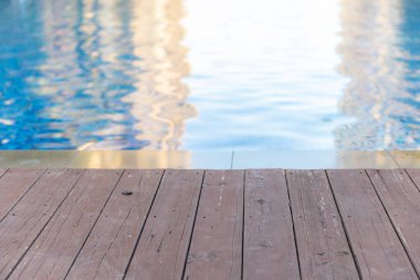 swimming pool in a morning horizontal composition