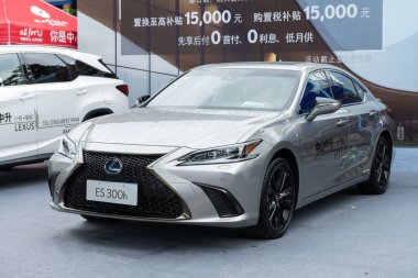 ZHONGSHAN GUANGDONG China-June 10, 2022:front of a silver Lexus car.