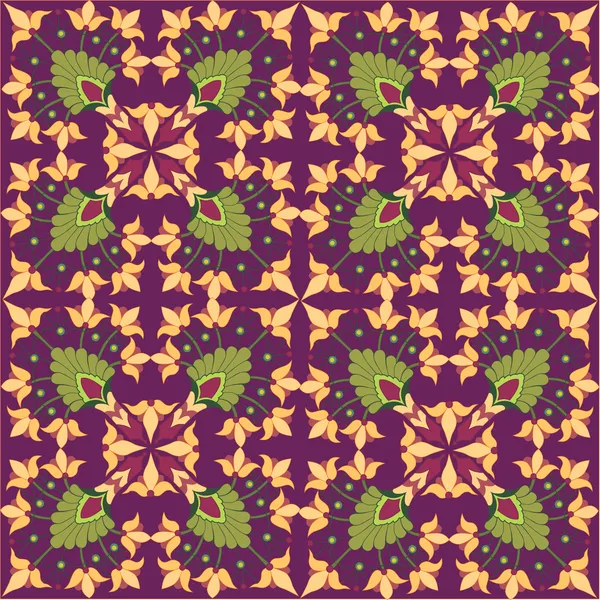 Fondo floral sin costuras en estilo art-deco — Vector de stock