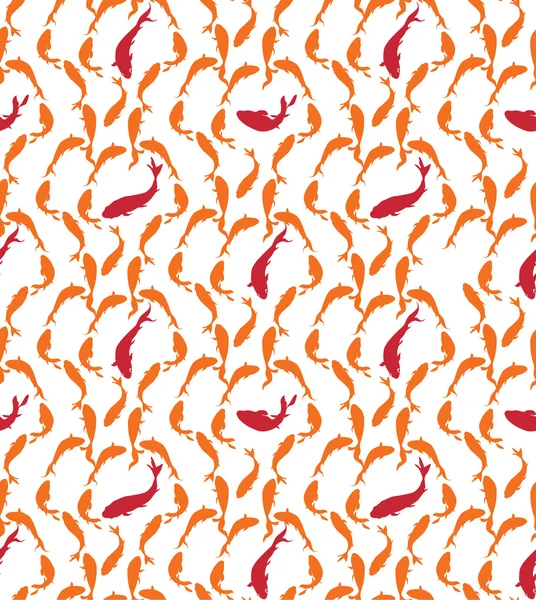 Goldfish seamless pattern — Stock Vector