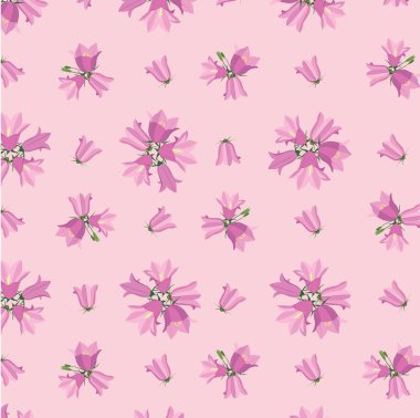 pembe bluebells ile Seamless Modeli arka plan