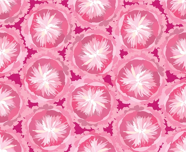 진홍색과 핑크 꽃으로 완벽 한 패턴 — 스톡 벡터