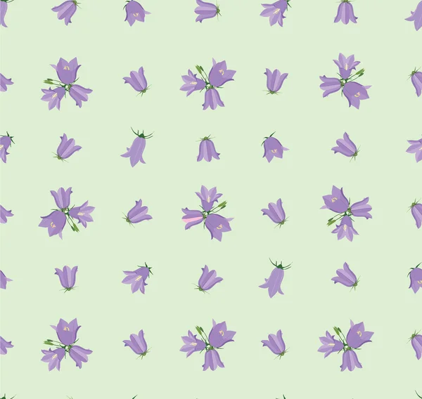Fond de motif sans couture avec des bluebells lilas — Image vectorielle