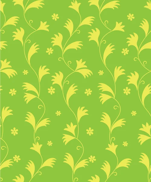 Seamless pattern with plant motifs — Stock Vector