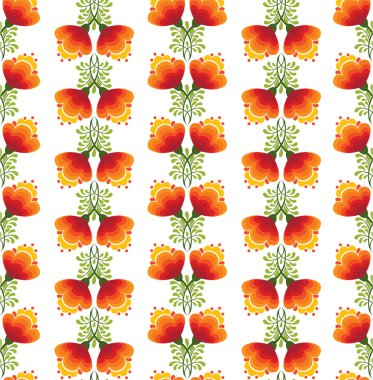 çiçek desenli sorunsuz. beyaz zemin üzerine çiçek vektör motif. zarif duvar kağıdı