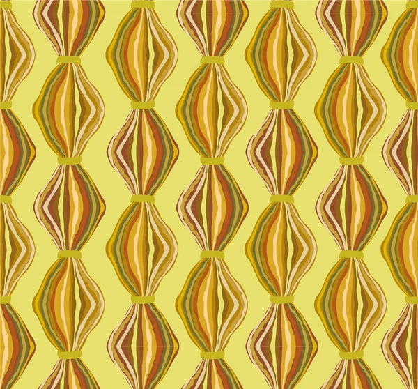 Wavy abstract seamless pattern. yellow background — Stock Vector