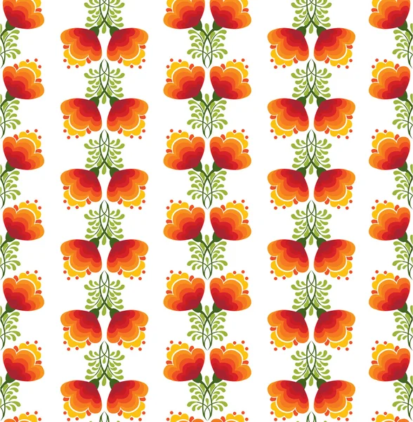 Blumenmuster nahtlos. Blumenvektormotiv auf weißem Hintergrund. elegante Tapete — Stockvektor