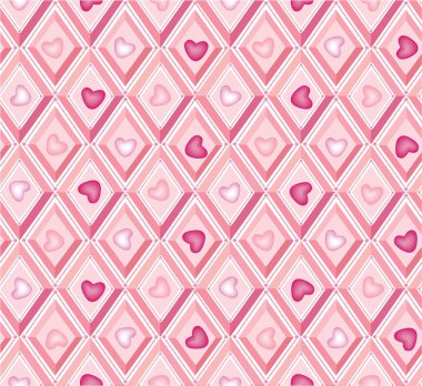 Lila ve pembe elmas ile sorunsuz vektör desen