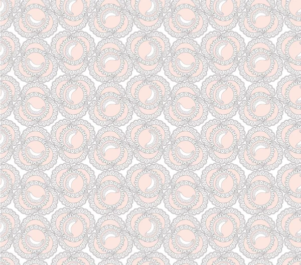 Seamless mönster med lacy kronblad på vit bakgrund — Stock vektor