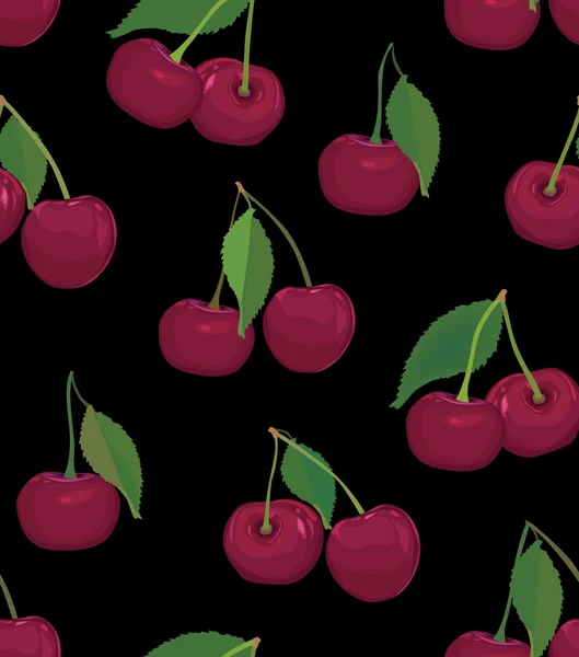 Seamless pattern from cherry — Stock Vector