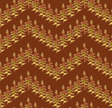 çiçek desenli sorunsuz. Zig-zag vektör motif Sarı zemin üzerinde. zarif duvar kağıdı.