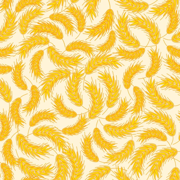 Seamless floral pattern with ear of wheat — Stock Vector