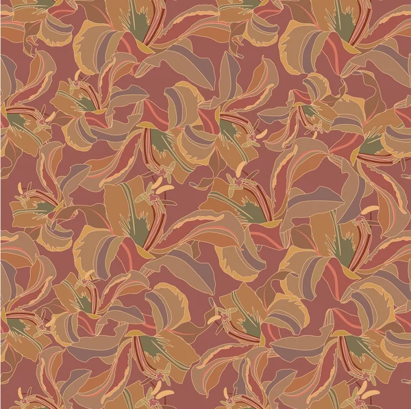Floral pattern seamless. Flower vector background. Elegant wallpaper. — Stock Vector