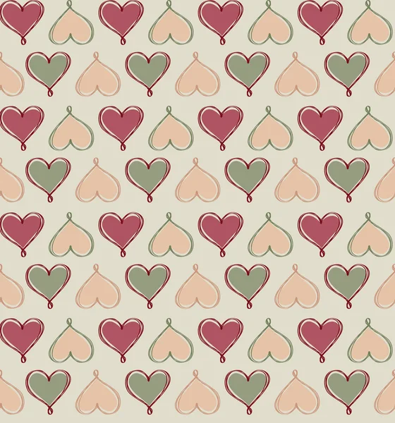 Amore cuori San Valentino senza soluzione di continuità Pattern. Luminoso vettore sfondo senza soluzione di continuità . — Vettoriale Stock