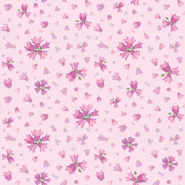 printseamless çiçek deseni çiçekler bluebells, vektör çiçek Çizim nazik kız gibi Style ile.