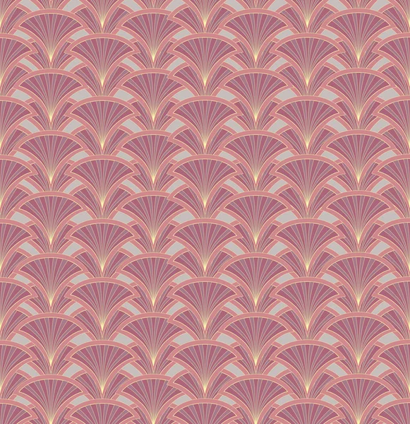 Padrão floral sem costura. Fan vector motif em fundo bege. Papel de parede elegante . — Vetor de Stock