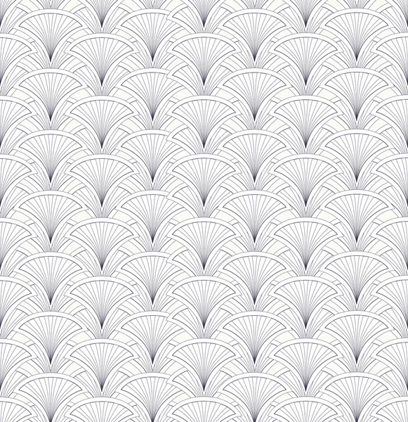 Floral pattern seamless. Fan vector motif on white background. Elegant