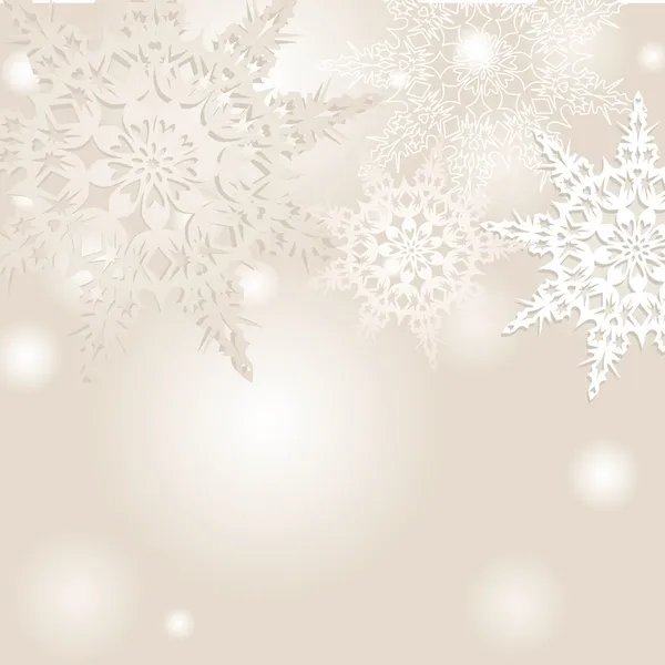 雪の結晶ベクトルの背景 — ストックベクタ