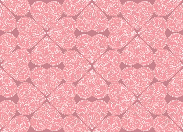 Love hearts Valentin's Day Seamless Pattern. Bright Vector seamless background. — Stock Vector