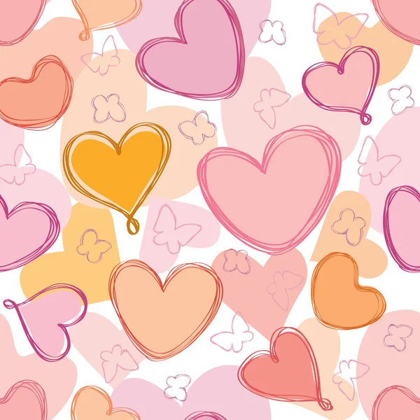 Coeurs d'amour pour une Saint-Valentin — Image vectorielle