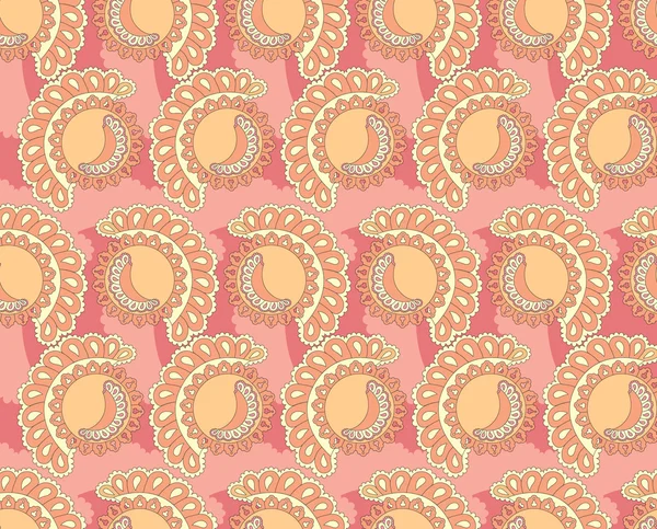 Motif floral sans couture. Motif vectoriel Cicle sur fond blanc. Fond d'écran élégant . — Image vectorielle