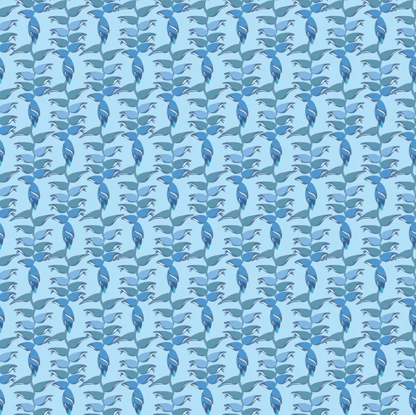 soyut çiçek sorunsuz vektör desen. mavi arka plan.