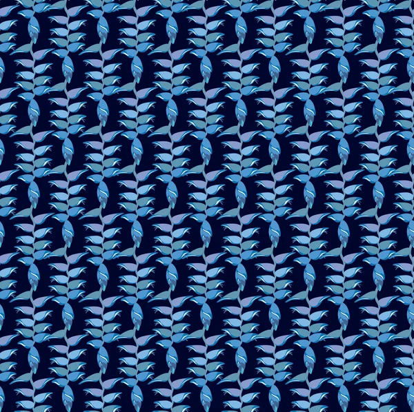 Абстрактный цветочный бесшовный векторный рисунок. Синий фон . — стоковый вектор