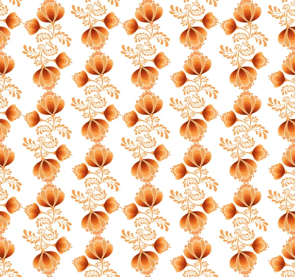 Floral pattern seamless. Flower vector motif on white background. Elegant wallpaper — Stock Vector