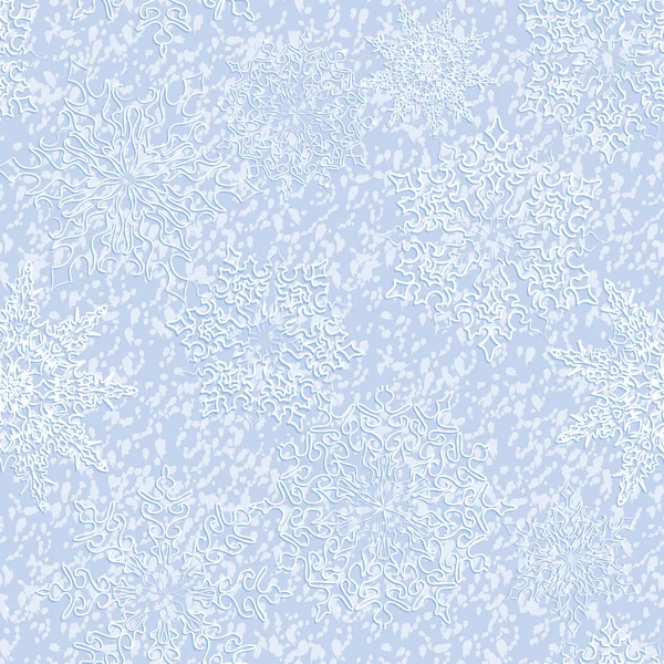 Schneeflocken nahtlose Muster, Weihnachten Schnee Hintergrund. — Stockvektor