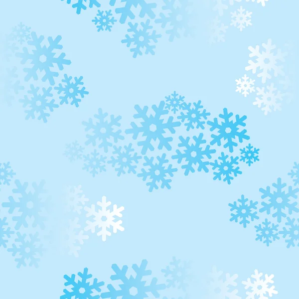 雪片のシームレスな背景、曇りのシームレスなパターン — ストックベクタ