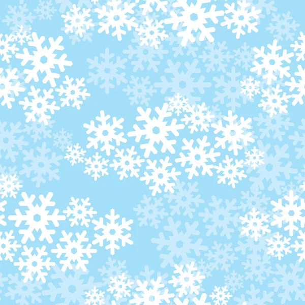 Copos de nieve fondo sin costuras, patrón nublado sin costuras — Vector de stock