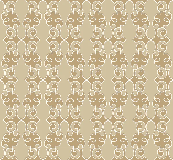Floral pattern seamless. Flower vector motif on brown background. Elegant wallpaper. — Stock Vector