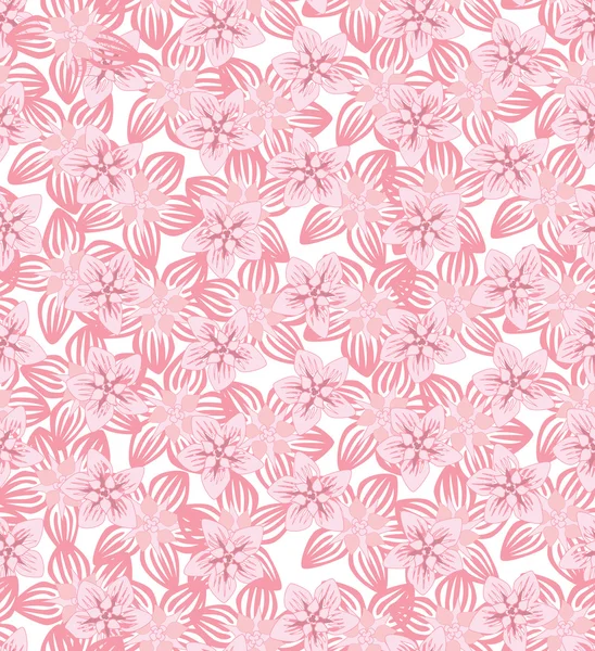 Floral seamless pattern with lilac and pink flowers — Stock Photo, Image