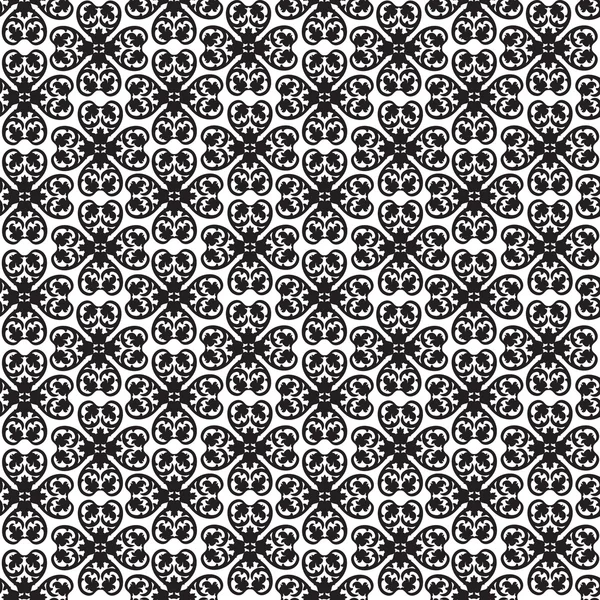 Abstract seamless pattern from lines, floral ornament — Stock Photo, Image