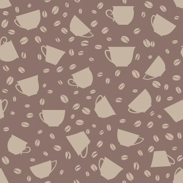 Coffee seamless background. Coffee cups seamless pattern. — Stock Vector