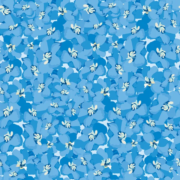 Flower seamless texture. Floral blue background. — Stock Vector